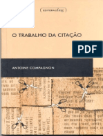 COMPAGNON, Antoine. O Trabalho Da Citação