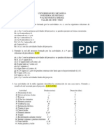 Ejercicios de CPM y Pert