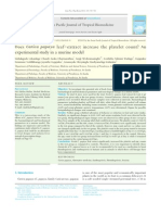 Oes Arica Papaya Leaf-Extract Increase The Platelet Count? N Experimental Study in A Murine Model