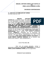 Divorcio Contencioso Miguel Arturo Ceballos Castillo