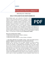 Calidad de La Educación: Ideas y Pensamientos de Simón Rodríguez