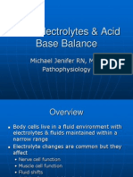 Fluid/Electrolytes & Acid Base Balance: Michael Jenifer RN, MSN Pathophysiology