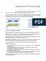 Organizational Theory Design and Change Summary