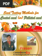 Seed Testing Methods For Coated Seed (Or) Pelleted Seed