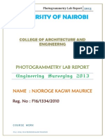 University of Nairobi: Photogrammetry Lab Report