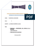 Principales Concepciones Filosóficas de La Educación