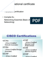 International Certificate: - Comptia A+ Hardware Certification - Comptia N+ Networking Essential (Basic of Networking)