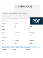 Forming The Present Continuous Tense