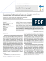 Determination of Organic Acids in The Presence of Inorganic Anions by Ion Chromatography With Suppressed Conductivity Detection