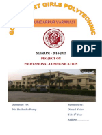 Sundarpur Varanasi: Project On Professional Communication