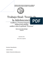 Trabajo Teoría de La Adolescencia