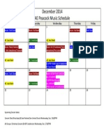 Music Department Schedule December