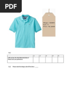 Q.1) 1 2 3 4 5 Will You Buy The Shirt Illustrated Above? Please Rate Your Preference