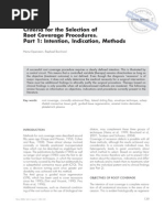 Criteria For Root Coverage Procedures