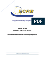 ECRB Report On The Quality of Electricity Service Standards and Incentives in Quality Regulation