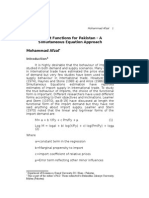 Import Functions For Pakistan - A Simultaneous Equation Approach Mohammad Afzal