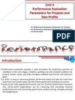 Performance Evaluation Parameters For Projects and Non-Profits