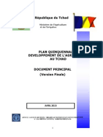 Plan Quinquennal de Developpement de L'agriculture Au Tchad Document Principal