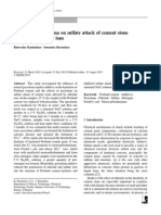 Influence of Pozzolana On Sulfate Attack of Cement Stone Affected by Chloride Ions