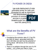 Solar Photovoltaic Power For India