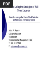 Reese - Invest Using The Strategies of Wall Street Legends