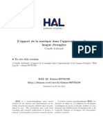 L'apport de La Musique PDF