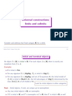 Universal Constructions: Limits and Colimits: Consider and Arbitrary But Fixed Category For A While