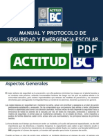 Manual y Protocolo de Emergencia Escolar.