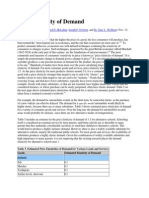 Price Elasticity of Demand Handout