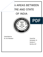 Tension Areas Between Centre and State in India