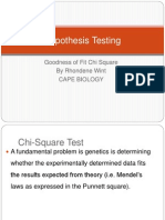 Probablility - Chi Square