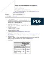 Informe de Auditoria de La Calidad de Atencion - Junio 2013