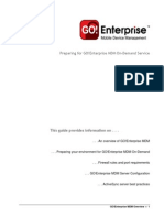 Preparing For GO!Enterprise MDM On-Demand Service: This Guide Provides Information On - .