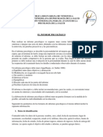 Formato para Hacer Un Informe Psicologico