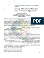 Design of Microstrip Patch Circular Monopole Fractal Antenna For Wireless Applications