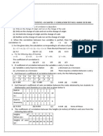 Statistics - Xii Chapter - 3 Correlation Test MCQ - Marks 30 35 Min