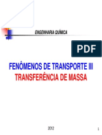 AULA 1 - Introdução À Transferência de Massa