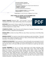 30th November 2014 Parish Bulletin