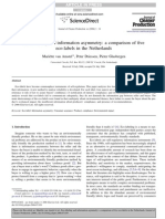 Eco-Labeling and Information Asymmetry: A Comparison of Five Eco-Labels in The Netherlands