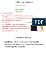 Homework On The Corner of Your Desk: Nada: Índice Del Trabajo/table of Contents PG 35 Unit 2A Study Guide