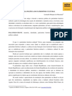 A Natureza Política Do Patrimõnio Cultural PDF