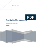 Port-Folio Management: Module Code: MBA 721