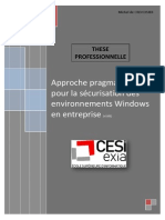 (THESE PRO) : Approche Pragmatique Pour La Sécurisation Des Environnements Windows en Entreprise