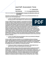 Educ 450 Professional Self Assessment Form 1