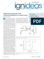 Stable Pulse Generator Uses Matched Transistors in A Current Mirror