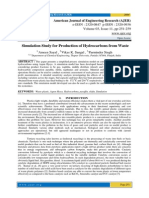 Simulation Study For Production of Hydrocarbons From Waste