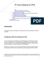 Configuring SIP Voice Gateway For IPv6