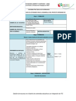 Matriz de Actividades Del Proyecto Ecoleones en Acción