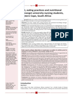 Body Weight, Eating Practices and Nutritional Knowledge Amongst University Nursing Students, Eastern Cape, South Africa