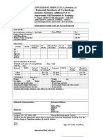 Registration Form For MTech